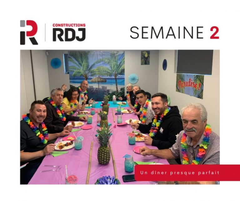 Semaine 2 Un dîner presque parfait Constructions RDJ